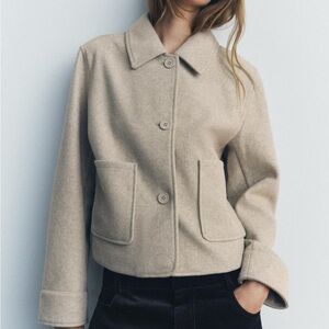 Zara Soft Pocket Jacket - Camel